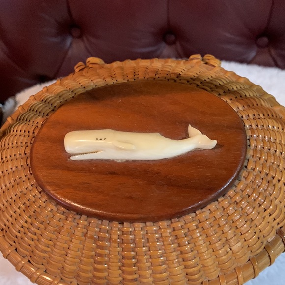 Vintage William Sayle Nantucket lightship basket purse - Picture 3 of 10